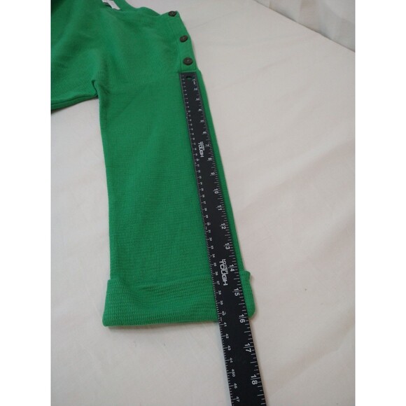 J. Jill Women's Green Knit Pullover Sweater Size L long cuffed sleeves - Picture 6 of 9